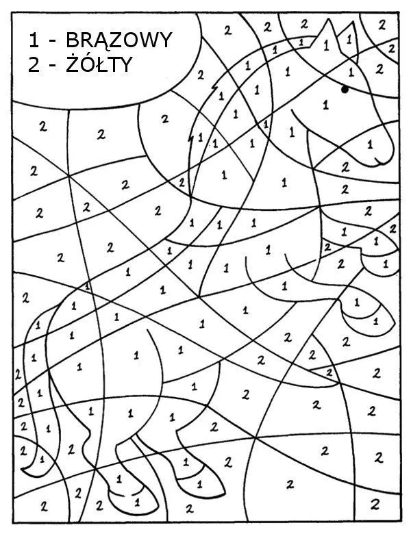 Numery kolorowanki - Ausmalbild zum Ausdrucken