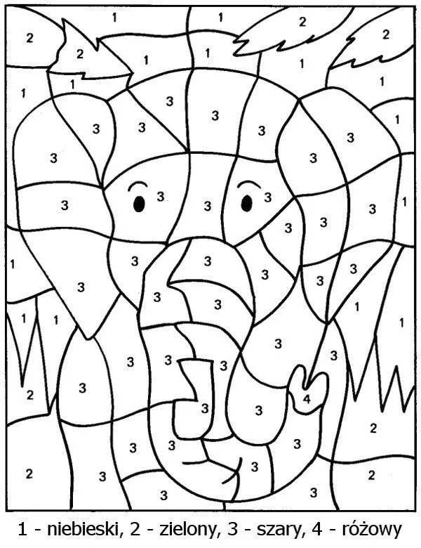 Numery kolorowanki - Ausmalbild zum Ausdrucken