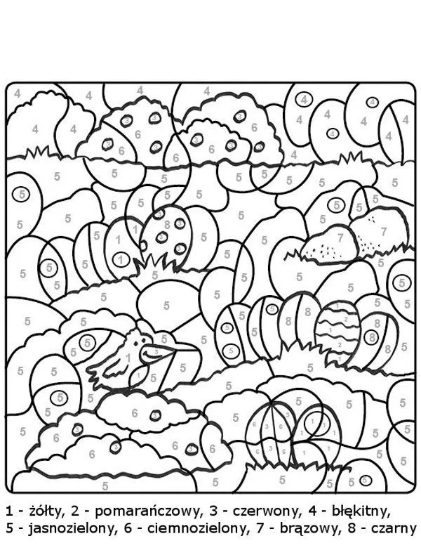 Numery kolorowanki - Ausmalbild zum Ausdrucken
