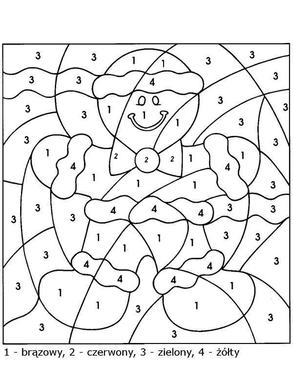 Numery kolorowanki - Ausmalbild zum Ausdrucken