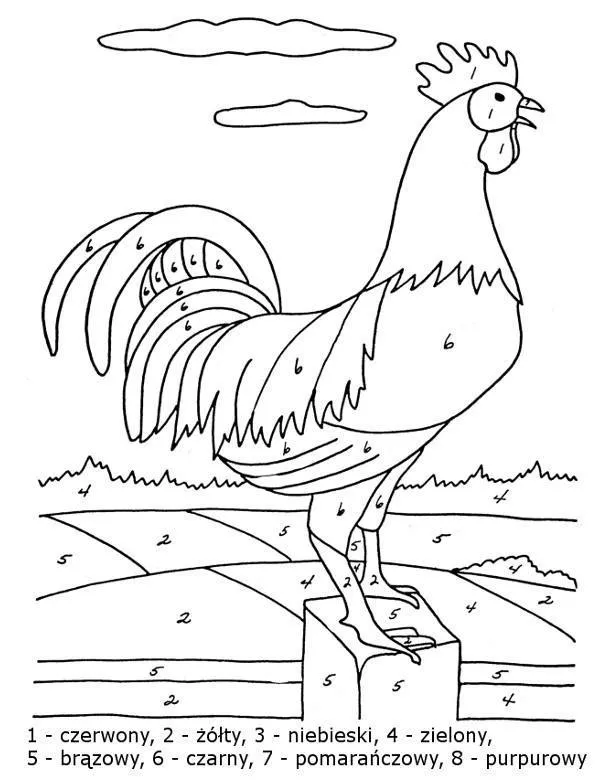 Numery kolorowanki - Ausmalbild zum Ausdrucken