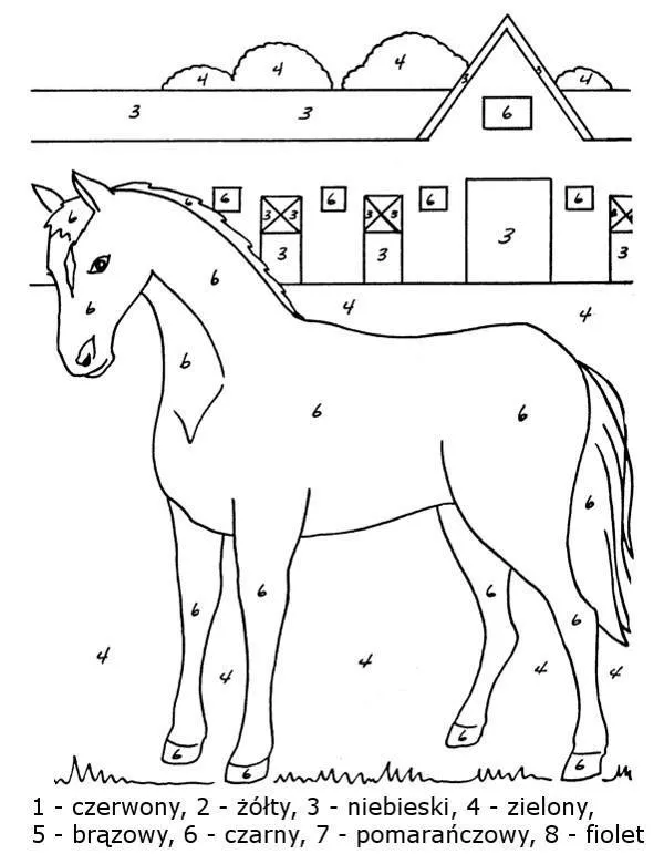 Numery kolorowanki - Ausmalbild zum Ausdrucken