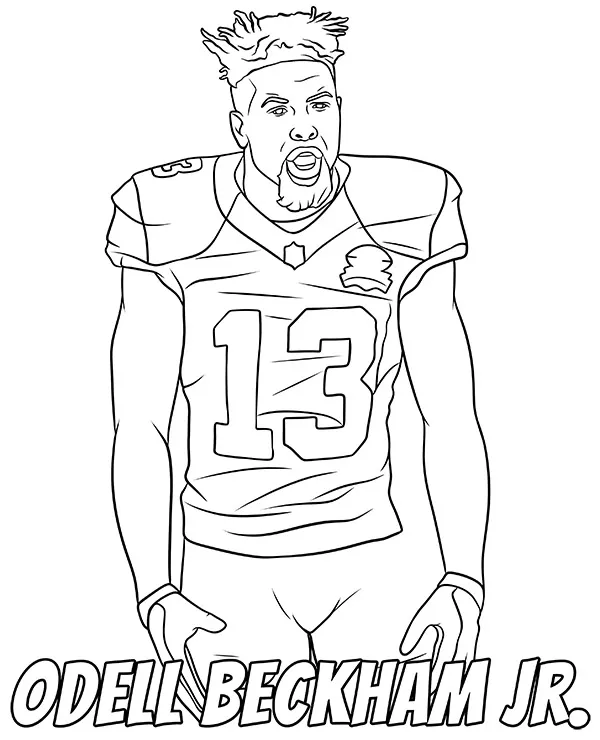 Odell beckham jr kolorowanka nfl - Ausmalbild zum Ausdrucken