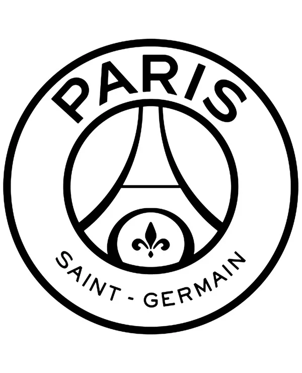 Paris Saint Germain logo kolorowanka do druku