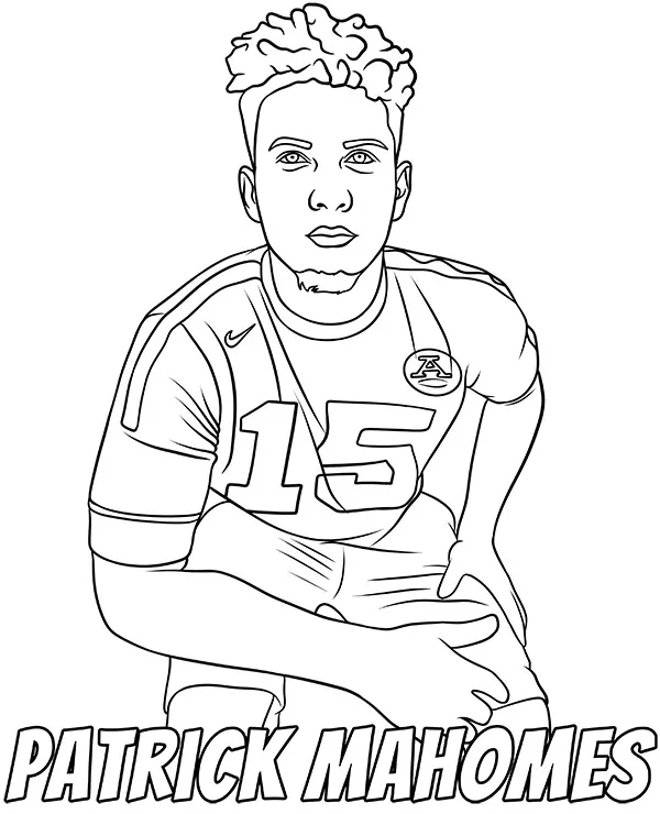 Patrick Mahomes kolorowanka do druku
