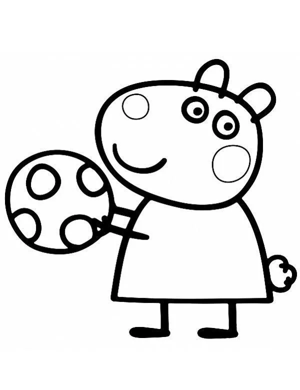 Peppa kolorowanka do druku dla dzieci