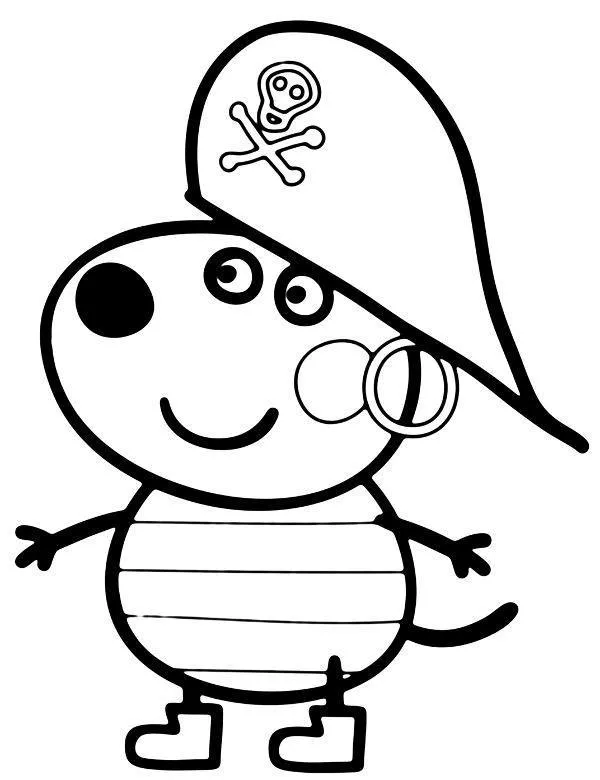 Peppa kolorowanka do druku dla dzieci