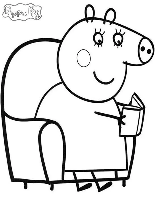 Peppa kolorowanka do druku dla dzieci