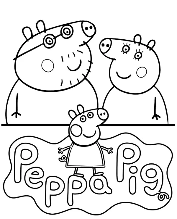 Peppa kolorowanka mama tata do druku