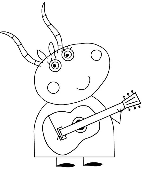 Peppa kolorowanka pani gazela do druku