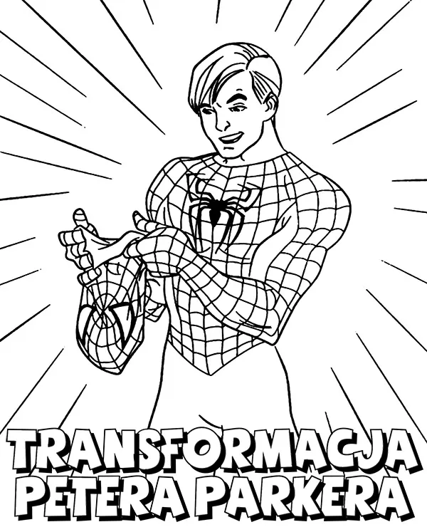 Peter Parker kolorowanka do druku