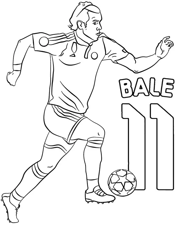 Gareth Bale kolorowanka do druku dla dzieci