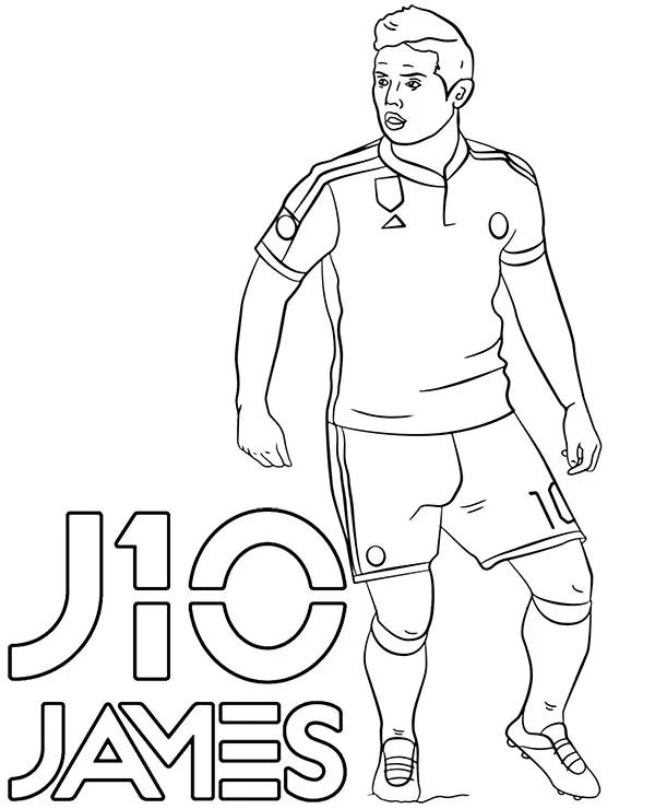 James Rodriguez kolorowanka do druku dla dzieci