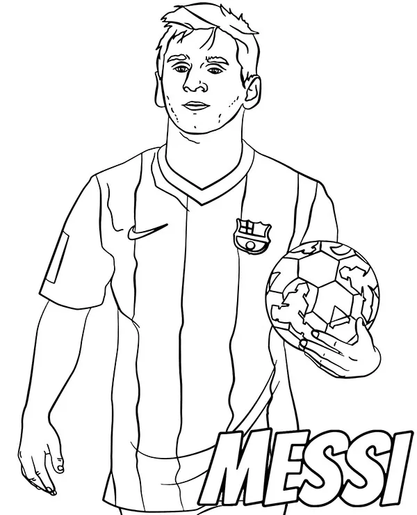 Lionel Messi kolorowanka do druku dla dzieci