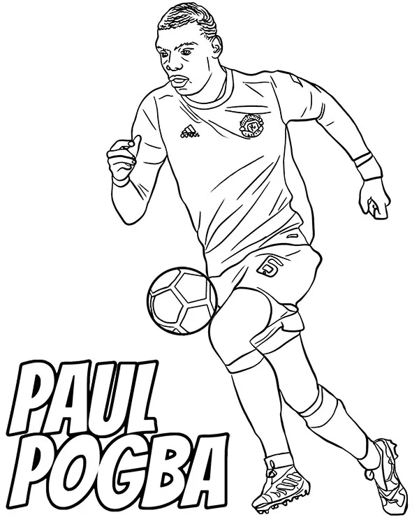Paul Pogba kolorowanka do druku dla dzieci