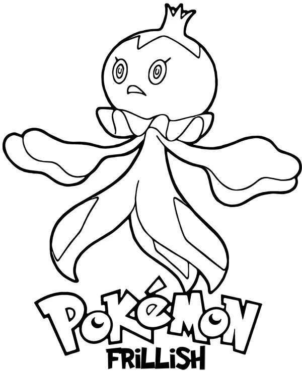 Pokemon kolorowanka Frillish do druku