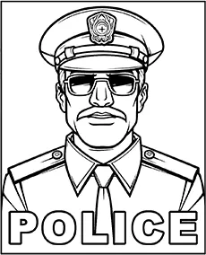 Police logo kolorowanka do druku dla dzieci