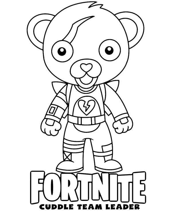 Pop Fortnite Cuddle Team Leader kolorowanka