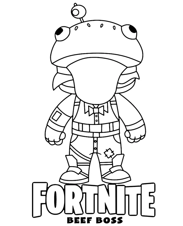 Kolorowanka - Pop Fortnite Beef Boss kolorowanka dla dzieci