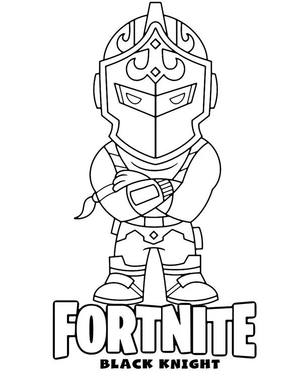 Kolorowanka - Pop Fortnite Black Knight kolorowanka