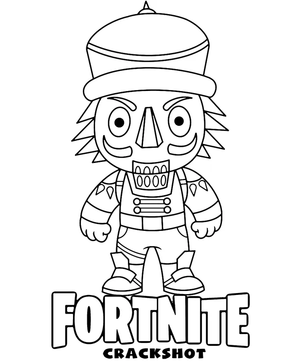 Pop Fortnite Crackshot kolorowanka dla dzieci