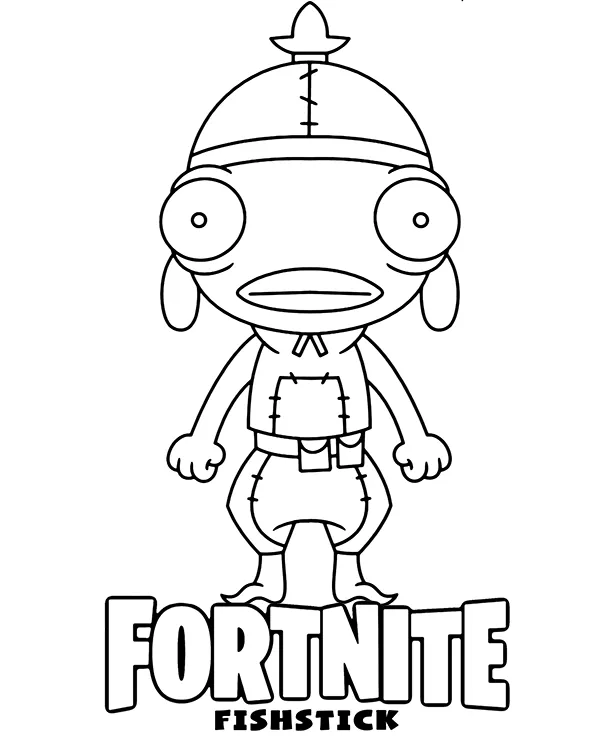 Kolorowanka - Pop Fortnite Fishstick kolorowanka do druku