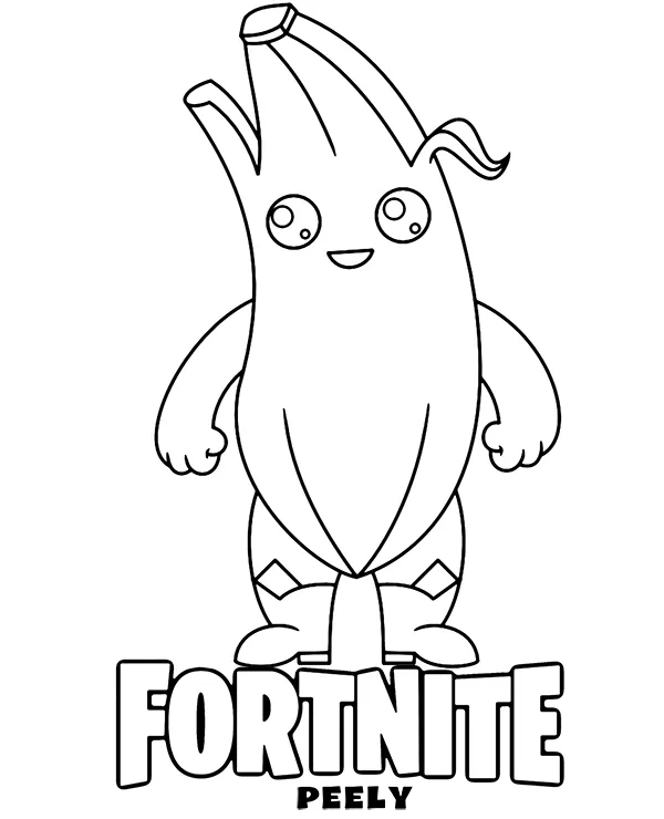 Pop Fortnite Peely kolorowanka dla dzieci