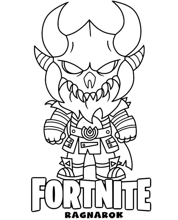 Pop Fortnite Ragnarok kolorowanka do druku