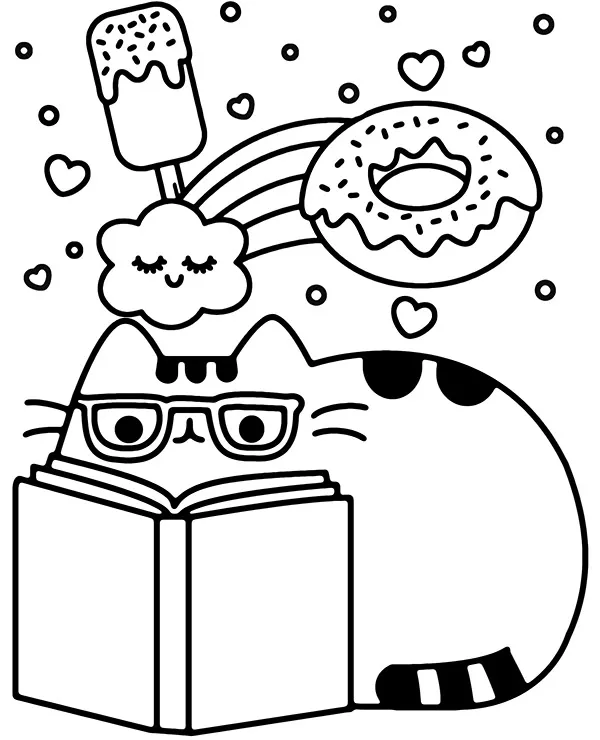 Pusheen kolorowanka książka dla dzieci