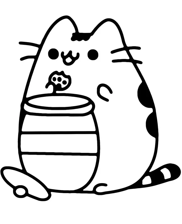 Pusheen kolorowanka miód dla dzieci