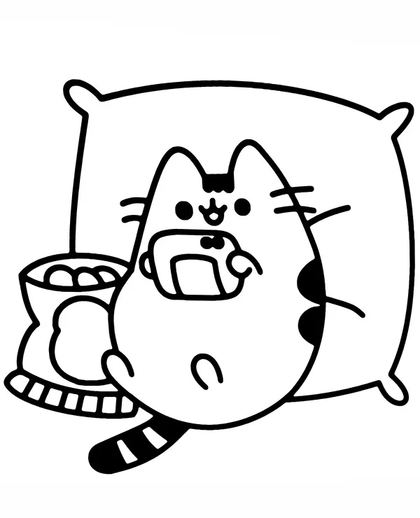 Pusheen kolorowanka poduszka dla dzieci