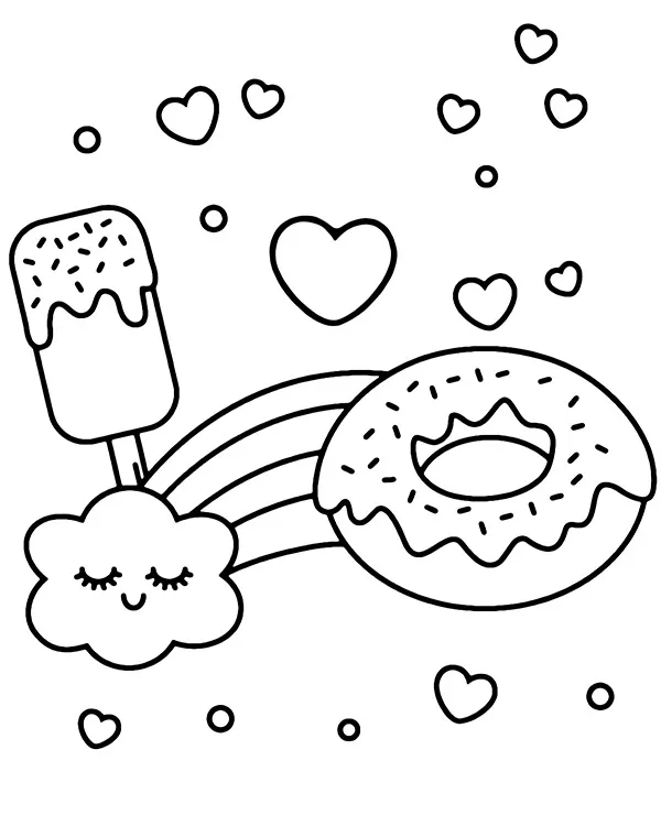 Pusheen kolorowanka słodycze dla dzieci