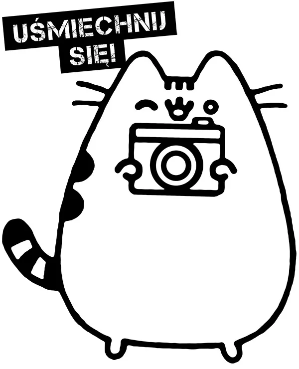 Pusheen kolorowanka uśmiechnij się