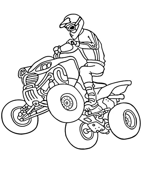 Quad trik kolorowanka pojazdy do druku