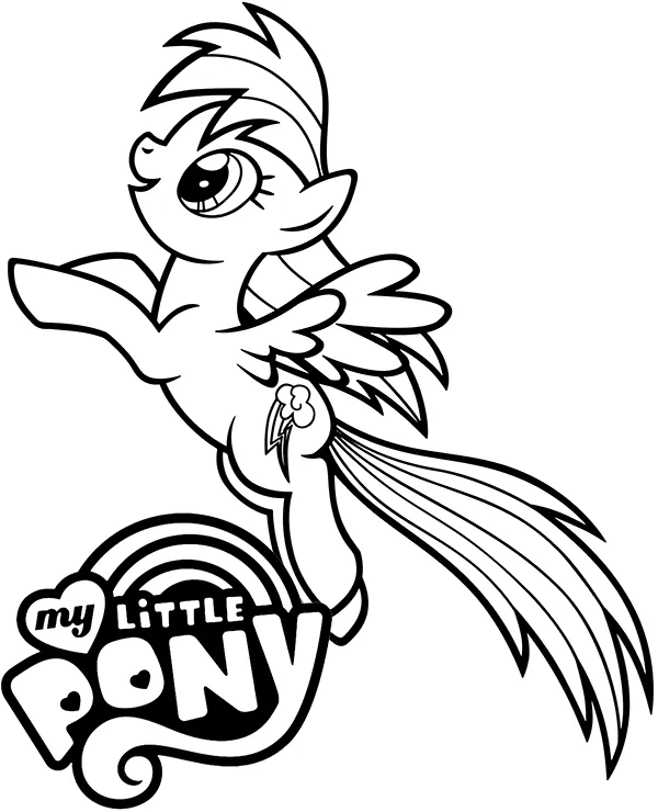 Rainbow Dash kolorowanka do druku dla dzieci
