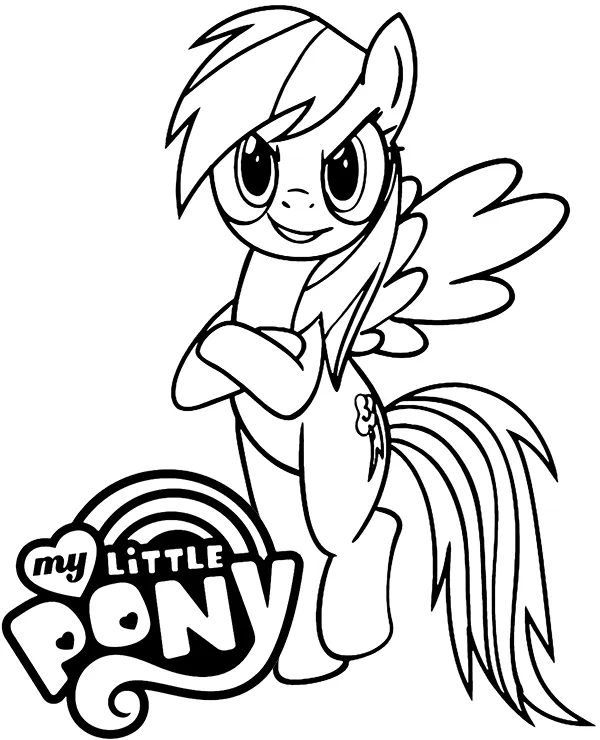 Rainbow Dash My Little Pony kolorowanka do druku