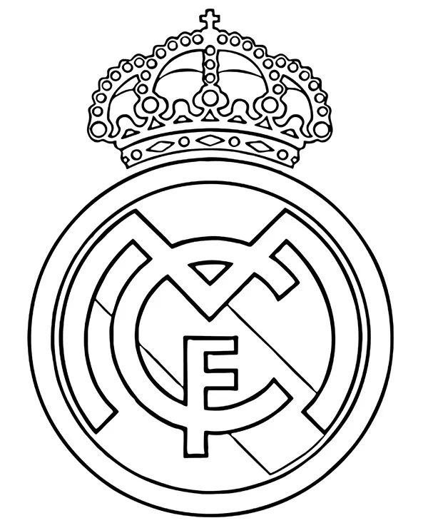 Kolorowanka - Real Madryt logo kolorowanka do druku