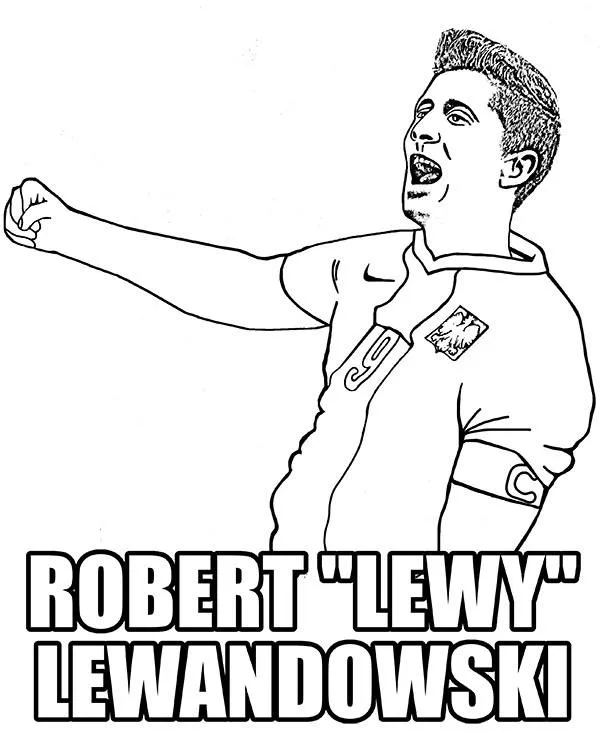 Robert Lewandowski kolorowanka do druku