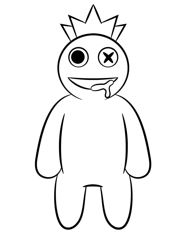 Kolorowanka - Roblox kolorowanka Blue do druku