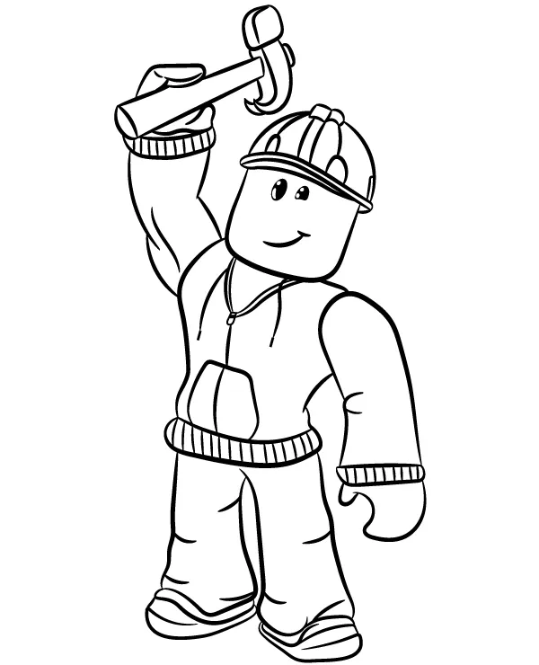 Kolorowanka Builderman do druku dla dzieci