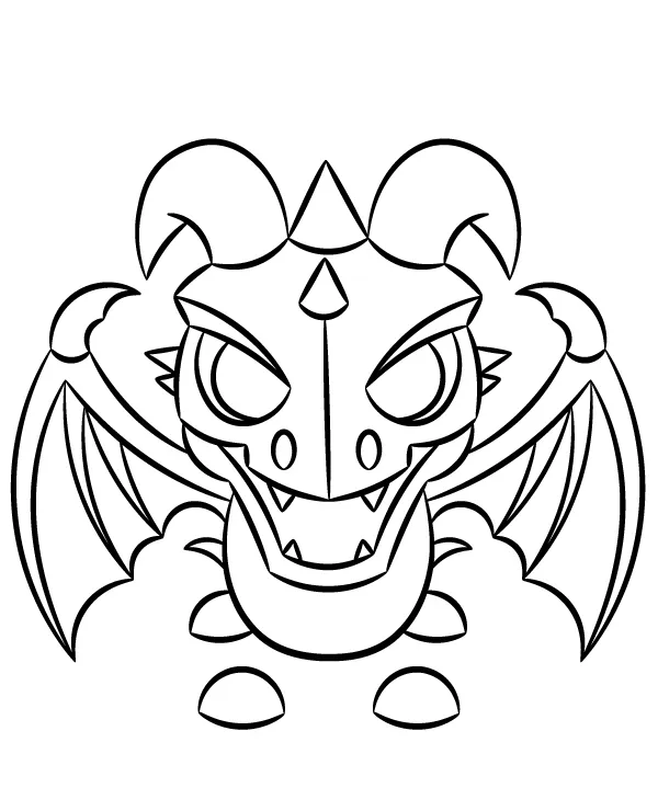 Kolorowanka - Kolorowanka Frost Dragon do druku dla dzieci