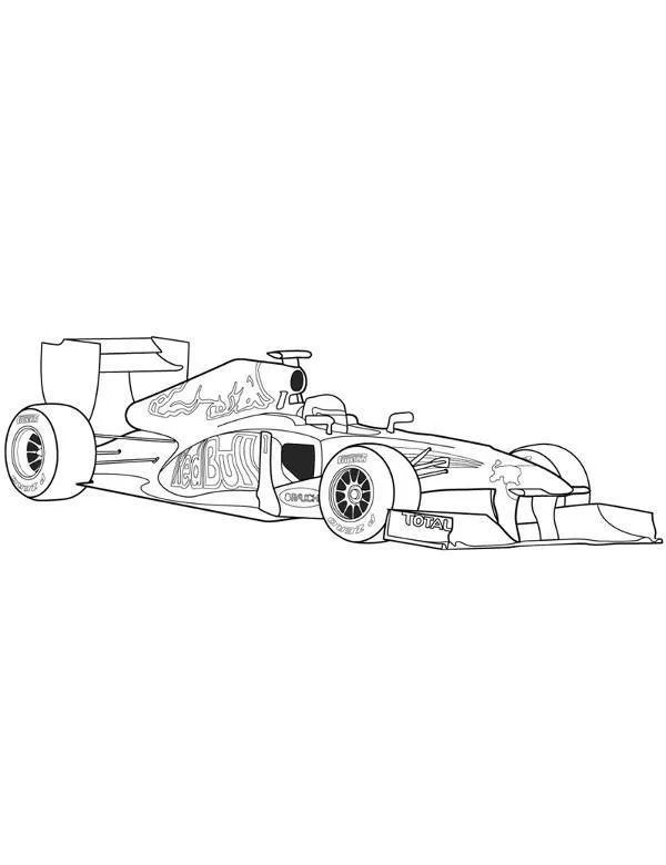 Kolorowanka Formula samochody do druku
