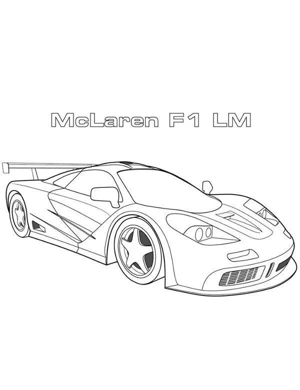 Kolorowanka McLaren samochody do druku