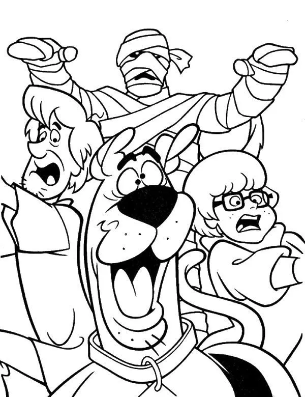 Scooby Doo Halloween kolorowanka do druku