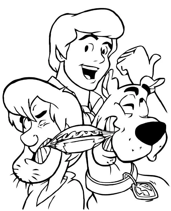 Scooby Doo kolorowanka do druku dla dzieci