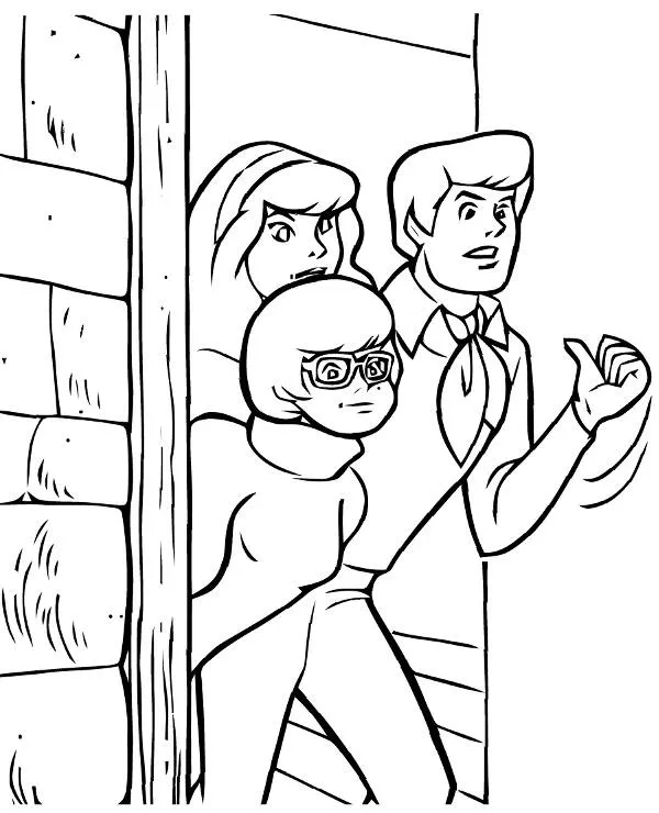 Scooby Doo kolorowanka do druku dla dzieci