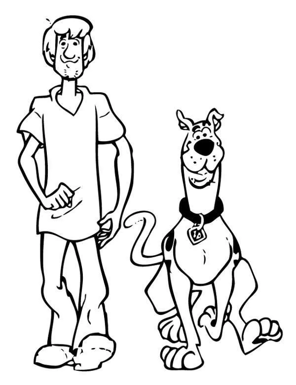 Scooby Doo kolorowanka do druku dla dzieci