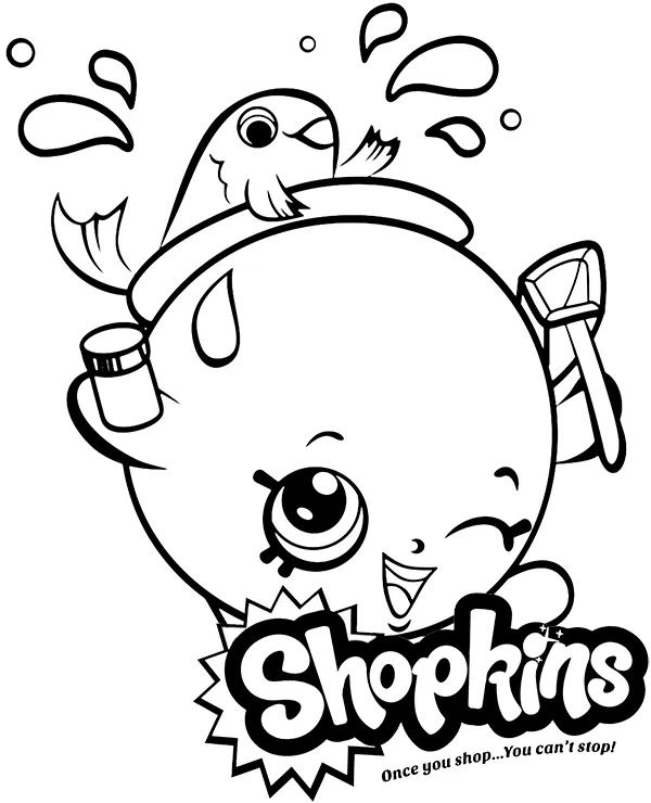 Shopkins akwarium goldie kolorowanka do druku