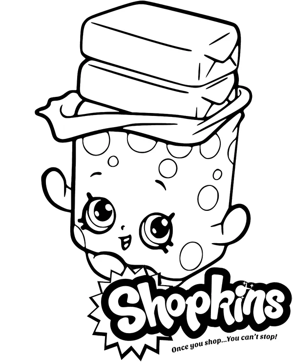 Kolorowanka - Shopkins bobby guma balonowa kolorowanka do druku
