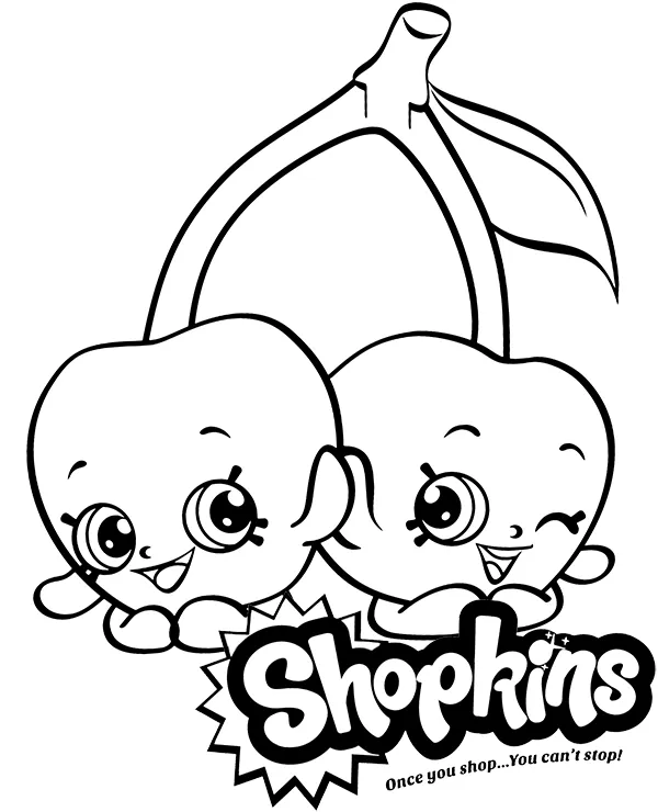 Shopkins Cheeky Cherries kolorowanka do druku